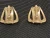 857 Trifari Gold tone signed elegant clip on bold 80's Earrings