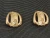 857 Trifari Gold tone signed elegant clip on bold 80's Earrings