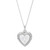 Sterling Silver Mother-of-Pearl Cross Heart Locket Necklace