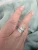 Sarah Coventry Bypass Ring Size 7.5 Silver Tone Adjustable Caress Vintage Ring