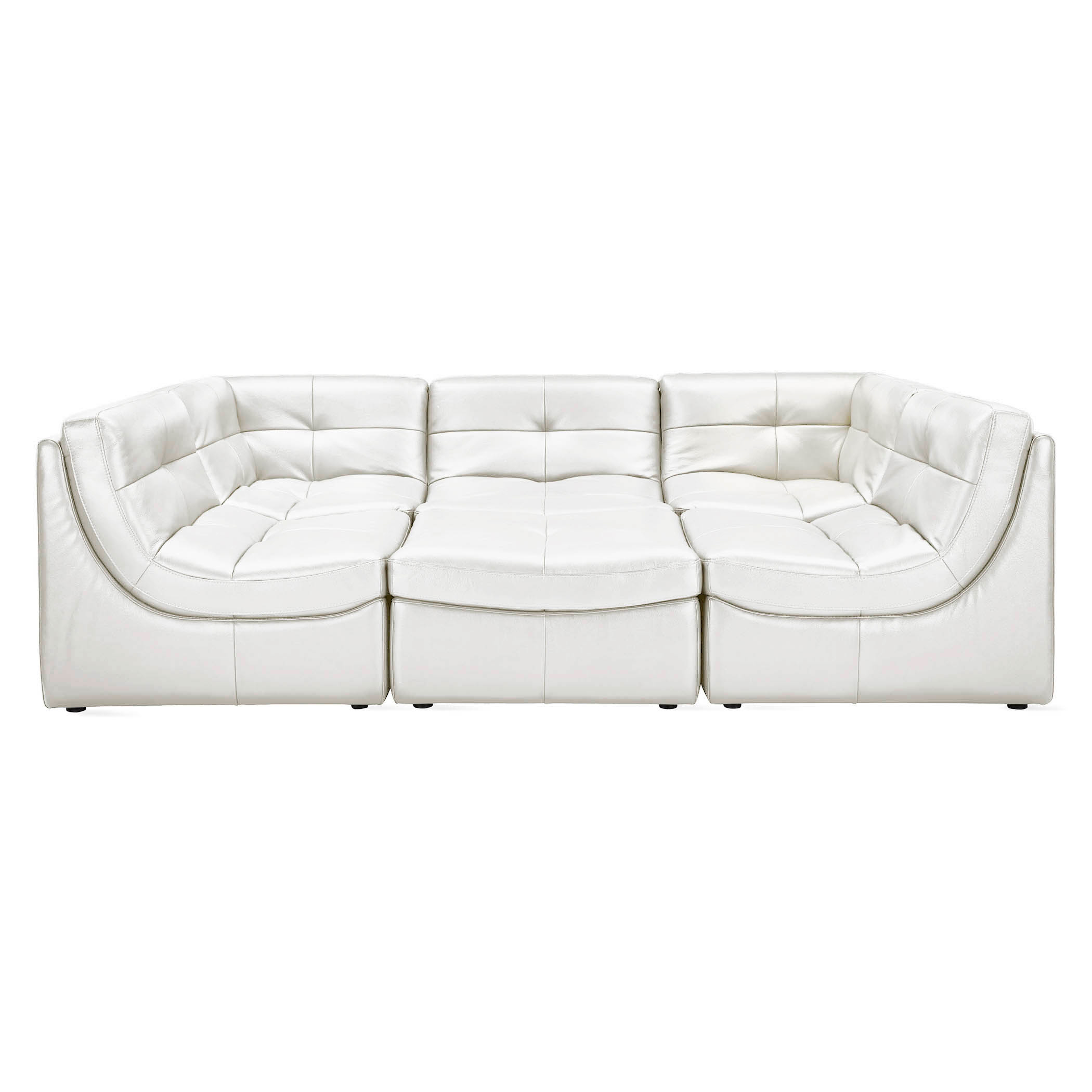 Convo Leather Sectional - 6 PC