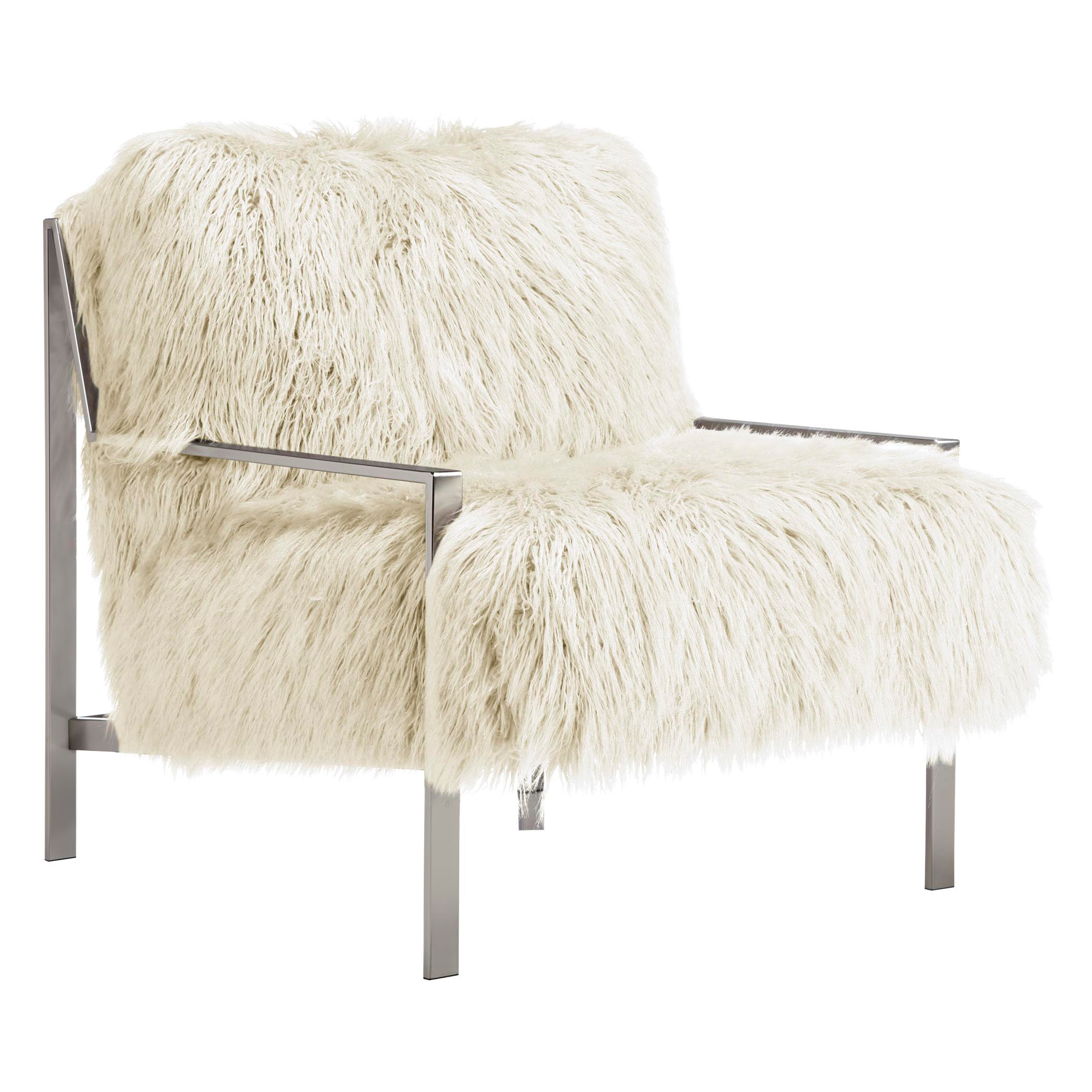 Axel fur accent chair clearance