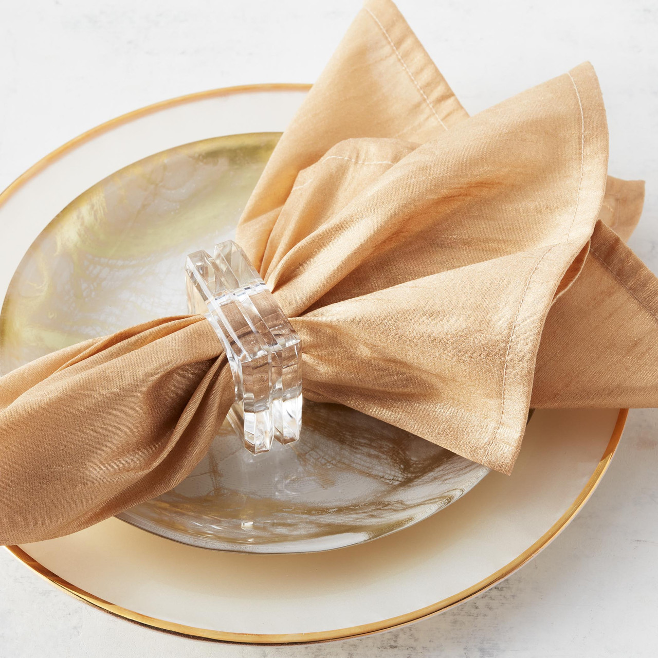 Acrylic Square Napkin Rings - Set Of 4 | Z Gallerie