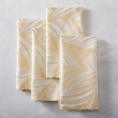 Foil Leaf Napkin Sets - Gold