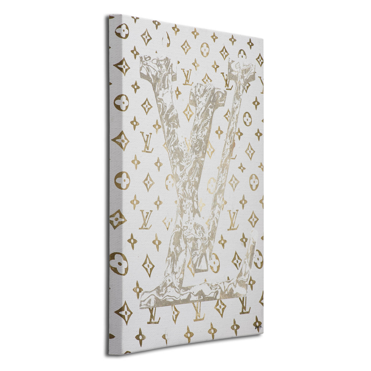 Framed Canvas Art - LV Store Pop by 5by5collective ( Fashion > Fashion Brands > Louis Vuitton art) - 26x26 in