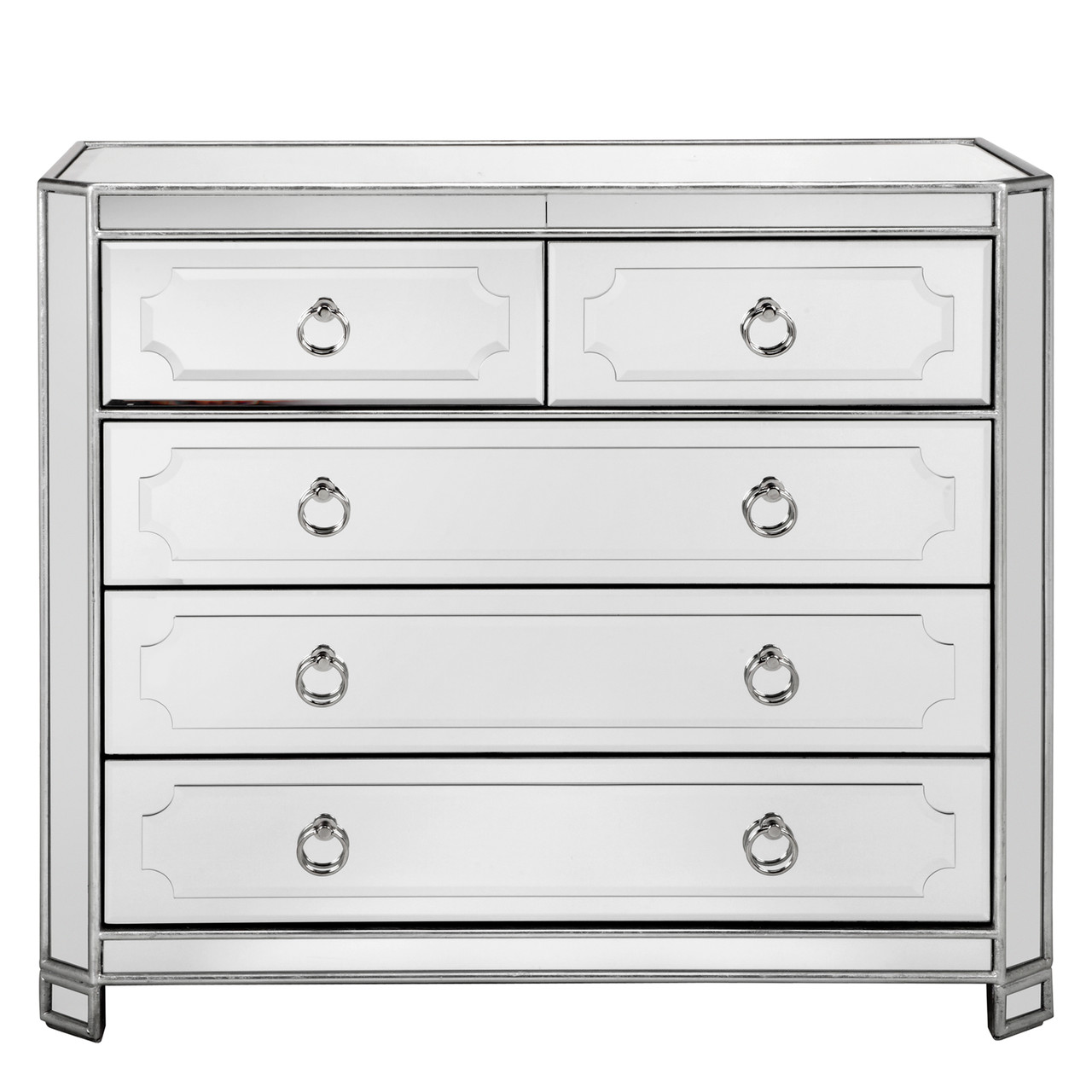 Simplicity Mirrored 5 Drawer Hall Chest | Z Gallerie