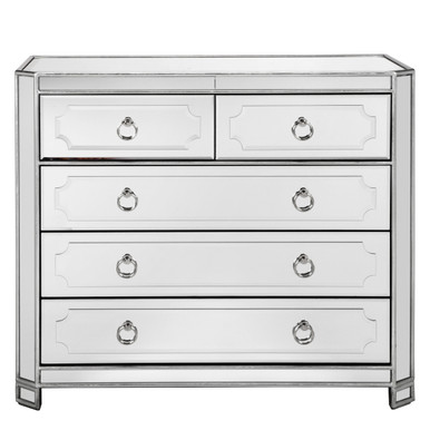 Simplicity Mirrored 5 Drawer Hall Chest Z Gallerie
