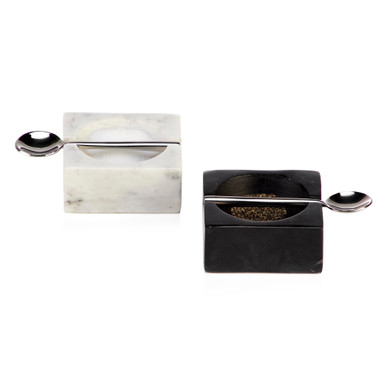 Black & White Marble Salt And Pepper Shakers