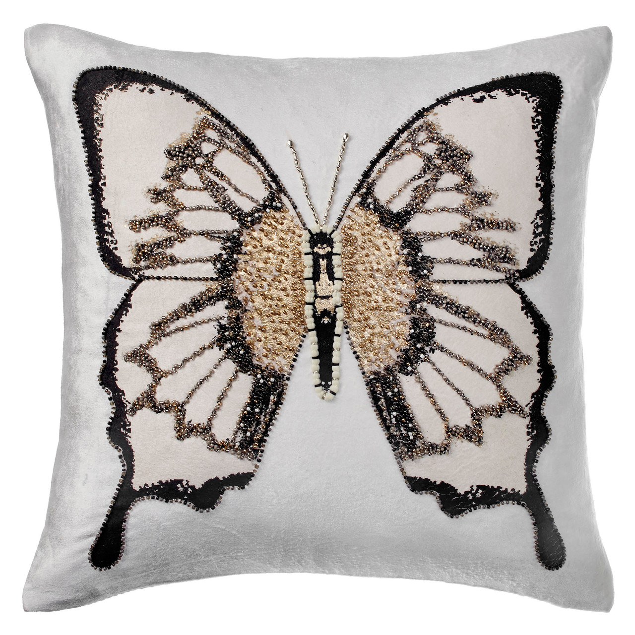 Monarch Specialties I 9235 Gold & Grey Abstract Dot 18x18 Pillow - Set of 2