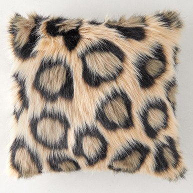 Leopard Pillow 18" - Black