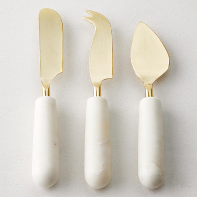 Marble Cheese Knives Set