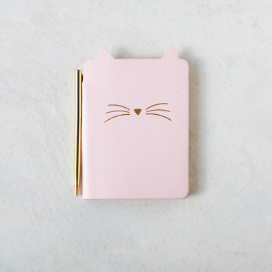 Pocket Journal with Pen Kitty Cat