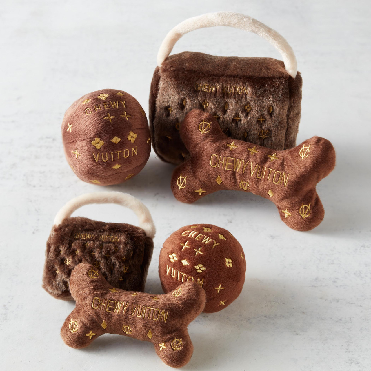 Chewy Vuitton Bone Dog Toy  Designer Puppy Boutique at