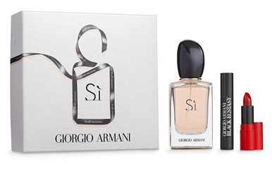 Giorgio Armani Si Set 50ml EDP + 2ml Mascara Black Ecstasy + Mini Lipstick Rouge Ecstasy - Feel Gorgeous