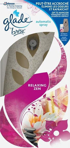 Glade Automatic Spray Holder Air Freshener & Relaxing Zen Refill 269ml & Batteries