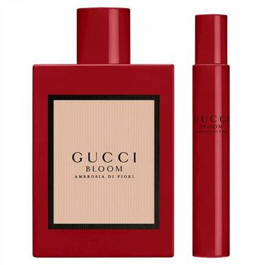 Gucci Bloom Ambrosia Di Fiori Gift Set 100ml EDP + 7.4ml Roller Ball - Feel Gorgeous