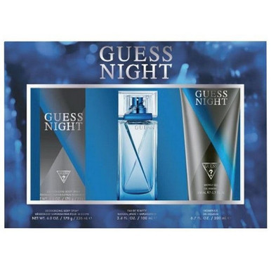 Guess Night Eau De Toilette 3 Piece Gift Set: Eau De Toilette 100ml + Deodorant Spray 226ml + Shower Gel 200ml - Feel Gorgeous