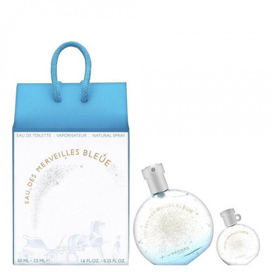Hermes Eau Des Merveilles Bleue Gift Set: 50ml EDT + 7.5ml EDT - Feel Gorgeous