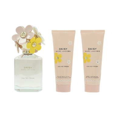 Marc Jacobs Daisy Eau So Fresh Gift Set 75ml EDT + Body Lotion 75ml + Shower Gel 75ml