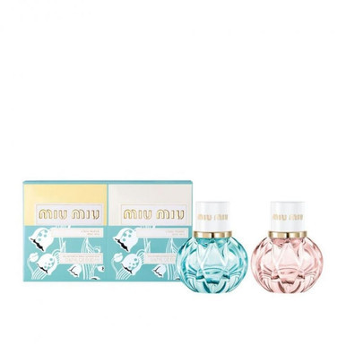 Miu Miu Duo Set 20ml L'Eau Bleue EDP + 20ml Eau Rosee EDP - Feel Gorgeous