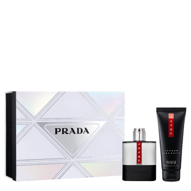 Prada Luna Rossa Carbon Gift Set 50ml  EDT + 100ml Shower Gel - Feel Gorgeous