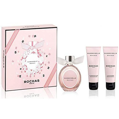 Rochas Mademoiselle Rochas 50ml EDP Spray +  50ml Body Lotion  + 50ml Shower Gel - Feel Gorgeous