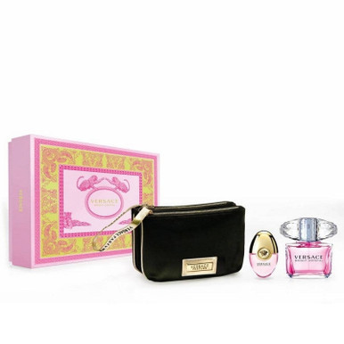 Versace Bright Crystal Gift Set 90ml EDT + 10ml EDT + Pouch