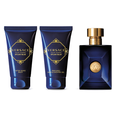 Versace Dylan Blue Pour Homme Gift Set 50ml EDT + Bath & Shower Gel 50ml + Aftershave Balm 50ml