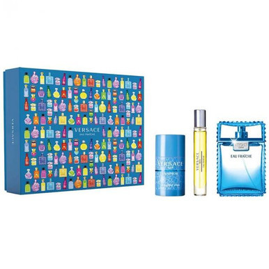 Versace Eau Fraiche Eau de Toilette 100ml + Travel Spray 10ml + Deodorant Stick 75ml