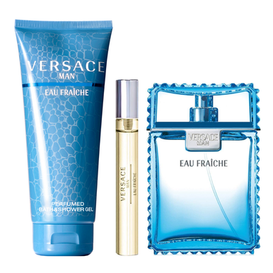 Versace Eau Fraiche Gift Set EDT Spray 100ml+ Shower Gel 150ml+ + EDT Spray 5ml