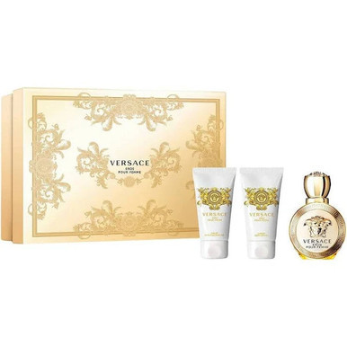 Versace Eros Pour Femme Gift Set 50ml EDP Spray + 50ml Body Lotion + 50ml Shower Gel - Feel Gorgeous