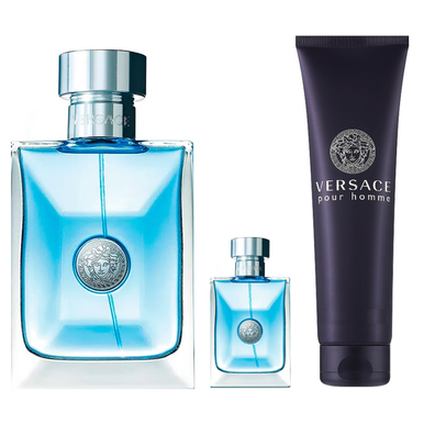 Versace Pour Homme Gift Set EDT Spray 100ml+ Bath And Shower Gel 150ml+ EDT Spray 5ml
