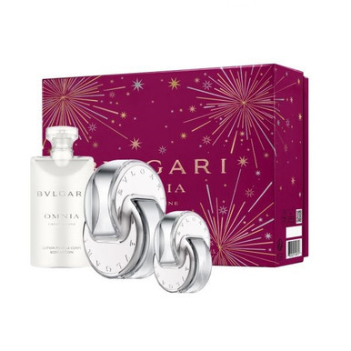 Bvlgari Omnia Crystalline Gift Set 65ml EDT + 15ml EDT + 75ml Body Lotion - Feel Gorgeous