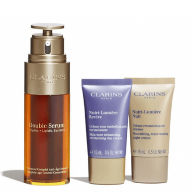 Clarins Double Serum & Nutri-Lumiere Collection 3 Piece Set
