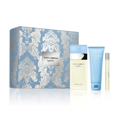 Dolce & Gabbana Light Blue Gift Set 100ml EDT + 10ml EDT + 75ml Body Cream