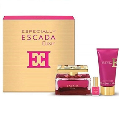 Escada Especially Elixir Gift Set 75ml EDP + 50ml Body Lotion + 4.5ml Nail Polish - Feel Gorgeous