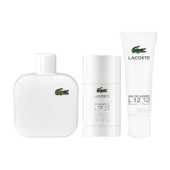 Lacoste Eau De Lacoste L.12.12 Blanc Gift Set 100ml EDT + Shower Gel 50ml + Deodorant Stick 70g