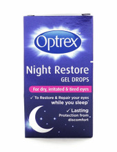 Optrex Night Restore Gel Drops For Dry Irritated & Tired Eyes 10ml