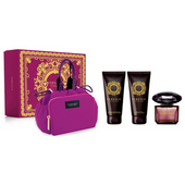 Versace Crystal Noir Gift Set - EDP 90ml + Shower Gel 100 + Body Lotion 100 + Bag