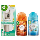 Air Wick Freshmatic Automatic Spray Holder Air Freshener Freesia & Jasmine + Cosy By The Fire Refill + Tropical Paradise Refill