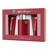 Alfa Romeo Red Gift Set 125ml EDT + 100ml Shower Gel + 100ml Aftershave Balm - Feel Gorgeous