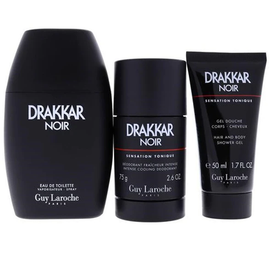 Guy Laroche Drakkar Noir Gift Set 100ml EDP + 50ml Shower Gel + 75g Deodorant Stick - Feel Gorgeous