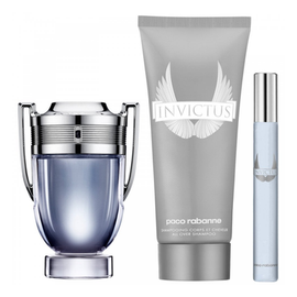 Paco Rabanne Invictus Gift Set 50ml EDT + 10ml EDT + 100ml Shampoo