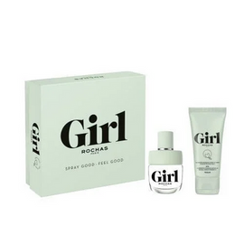 Rochas Girl 60ml EDT Spray + 100ml Exfoliating Shower Gel - Feel Gorgeous