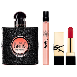 Yves Saint Laurent Black Opium Gift Set 50ml EDP + 10ml EDP Spray + Lipstick