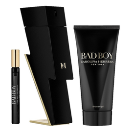 Carolina Herrera Bad Boy Gift Set 100ml EDT + 100ml Shower Gel + 10ml EDT