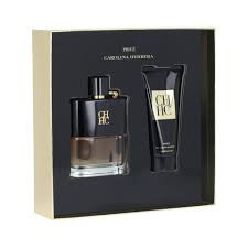 Carolina Herrera Men Prive Gift Set 100ml EDT + 100ml Aftershave Balm