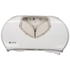 Twin 9" Jumbo Bath Tissue Dispenser, Summit, 19.25 X 6 X 12.25, White/clear