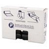 High-density Commercial Can Liners, 16 Gal, 6 Microns, 24" X 33", Black, 50 Bags/roll, 20 Rolls/carton