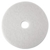 Low-speed Super Polishing Floor Pads 4100, 21" Diameter, White, 5/carton